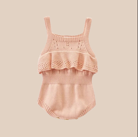Pink Knit Romper