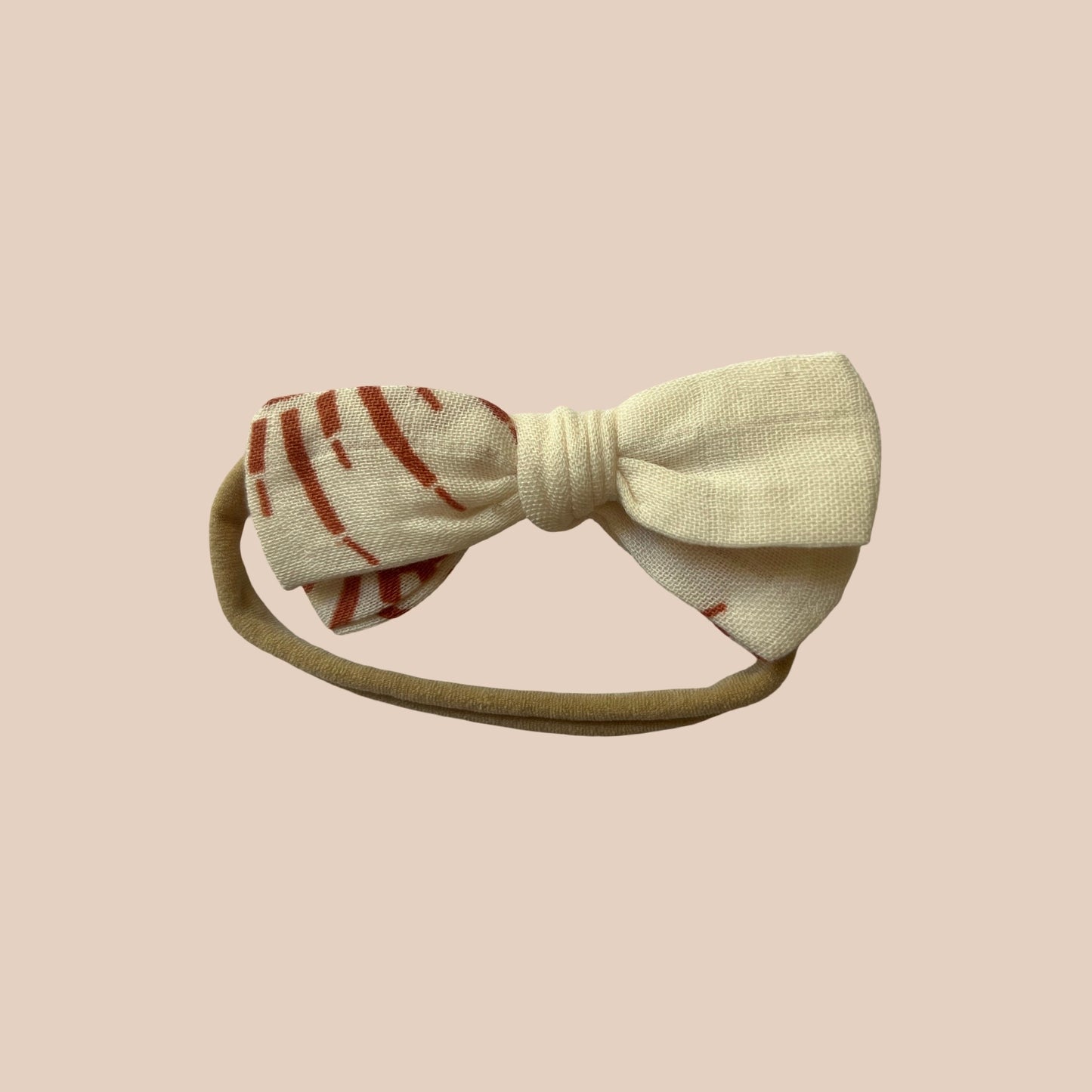 Petite Baby Bow – Cream & Tan - Sample Sale