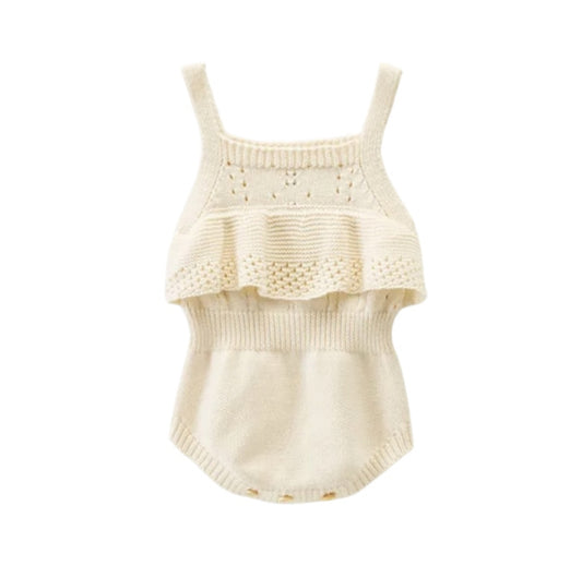 Ivory Knit Romper