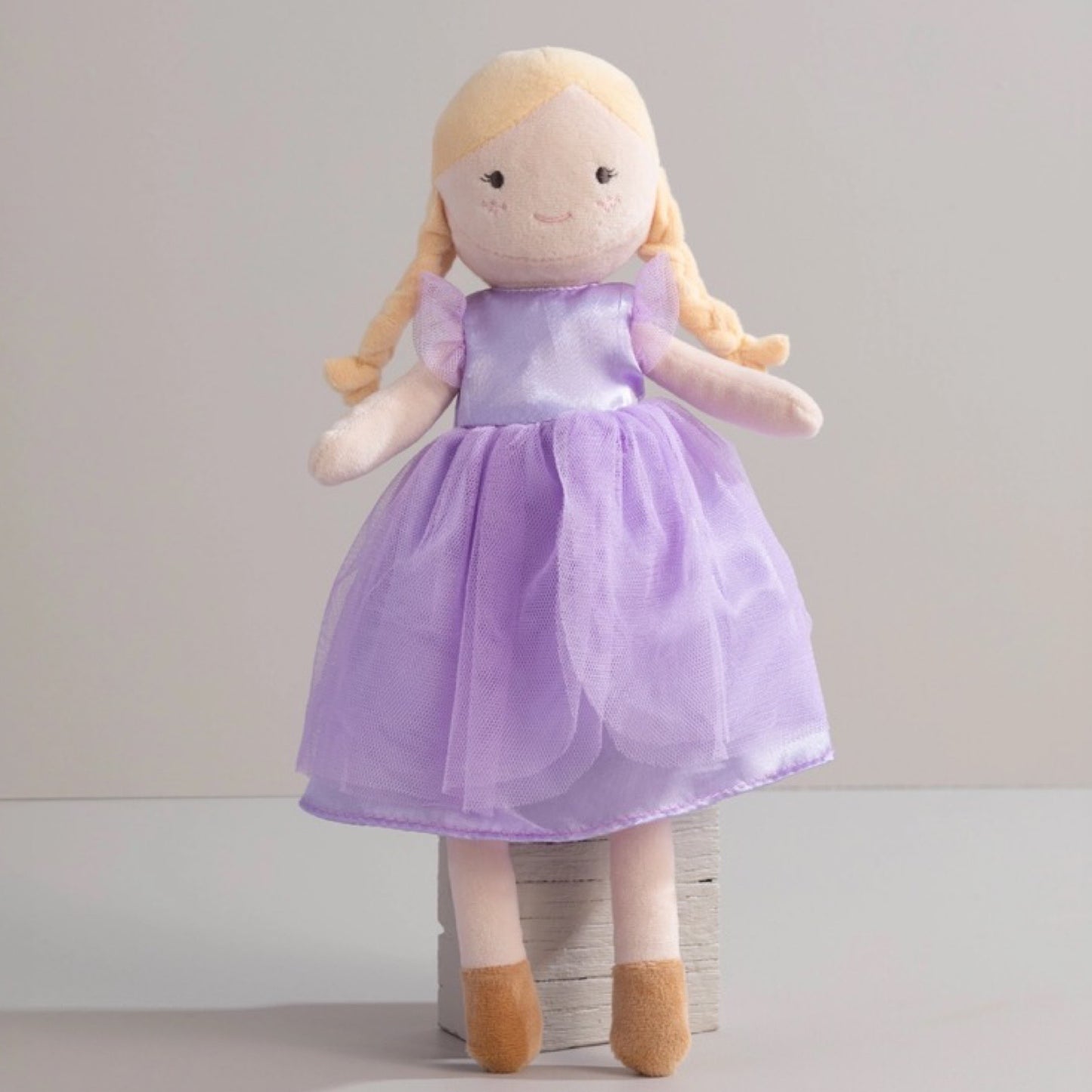 Newborn baby girl lilac doll 