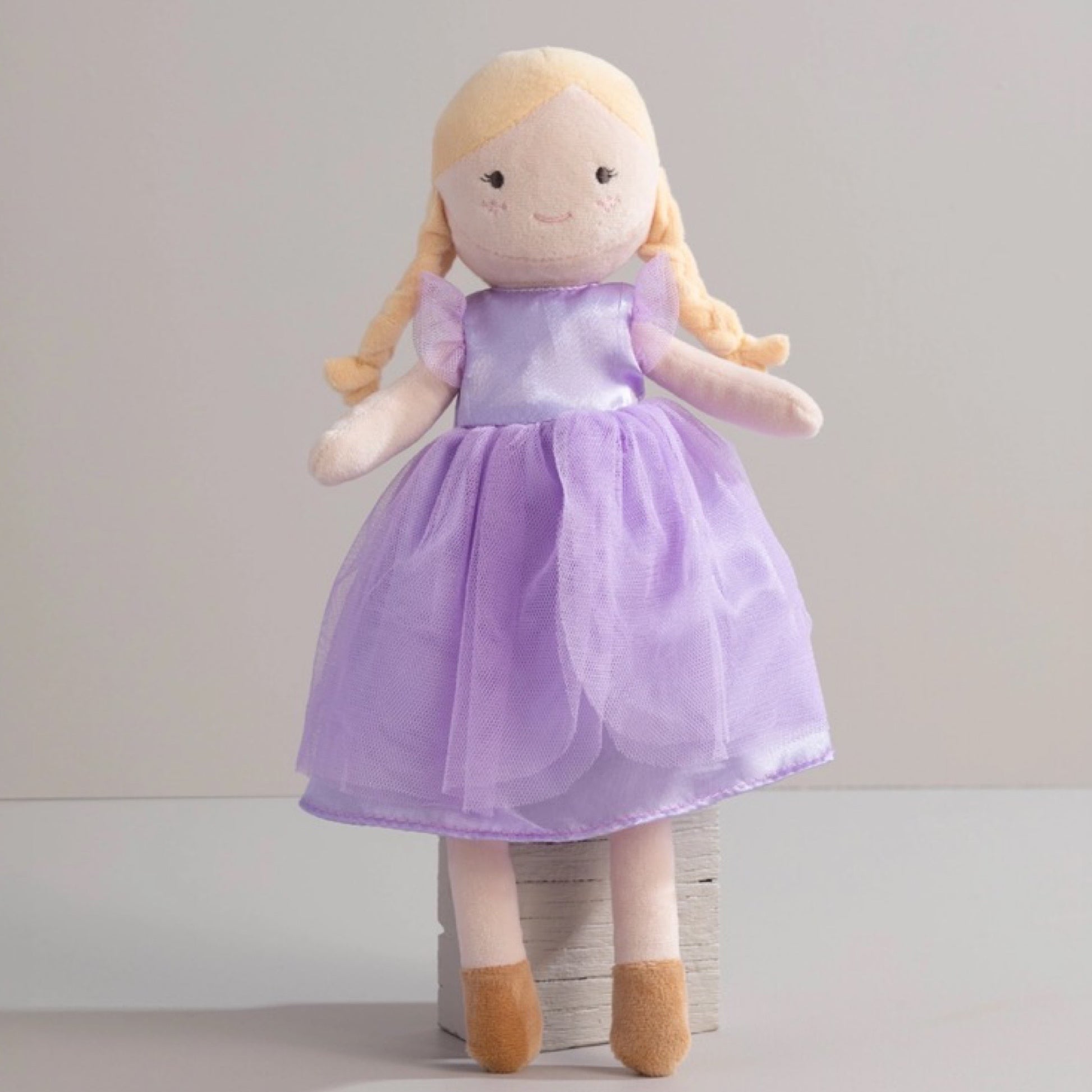 Newborn baby girl lilac doll 