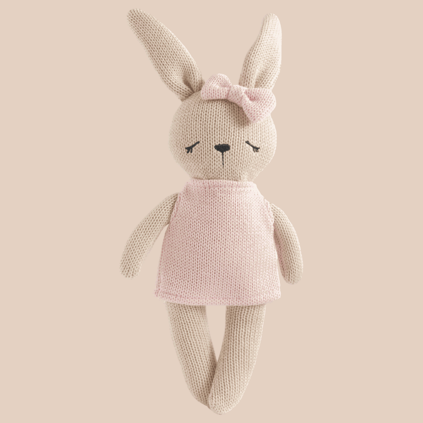 Knit bunny baby toy. Knitted Animal toy - Bella the Bunny 