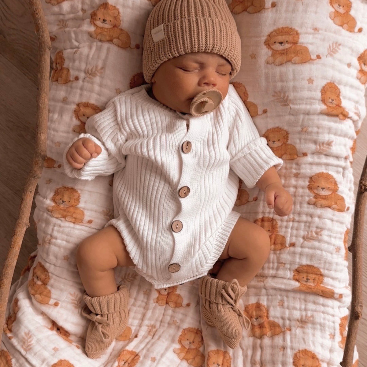 lion newborn baby swaddle blanket 