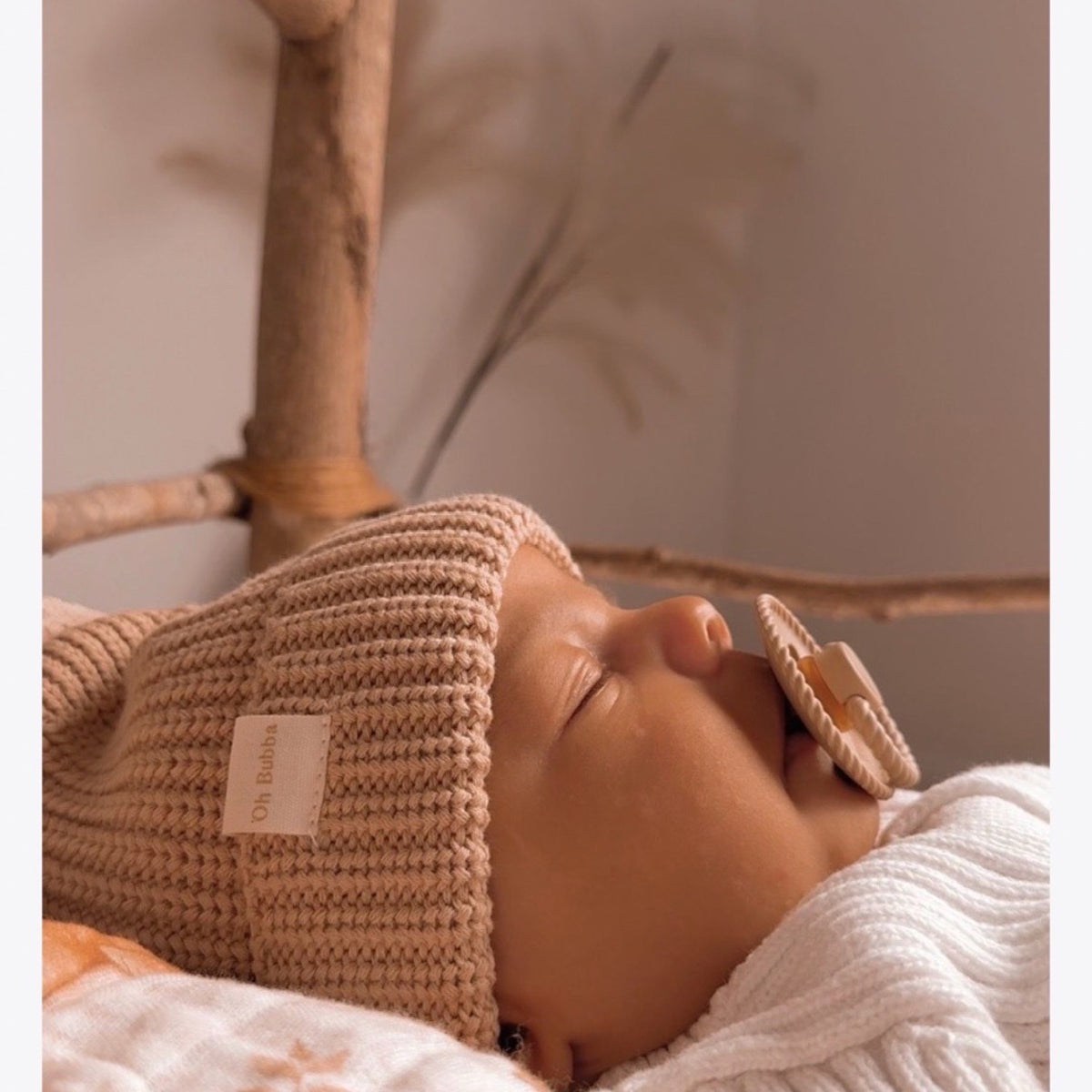 Knit Booties and Beanie Set | Caramel