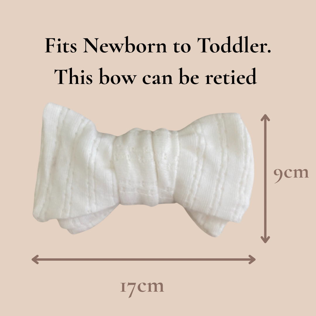 Oversized Rib Baby Bow Headband | Clay