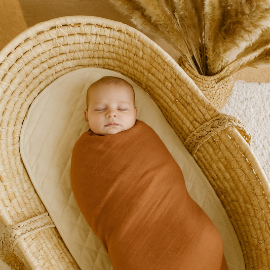 Rust newborn baby wrap 