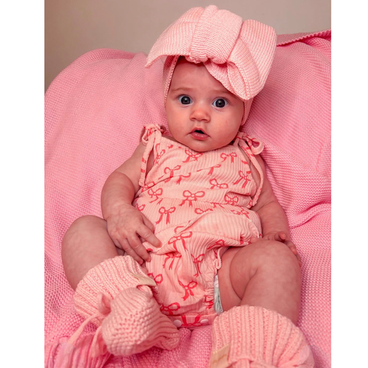Baby girl bows romper 