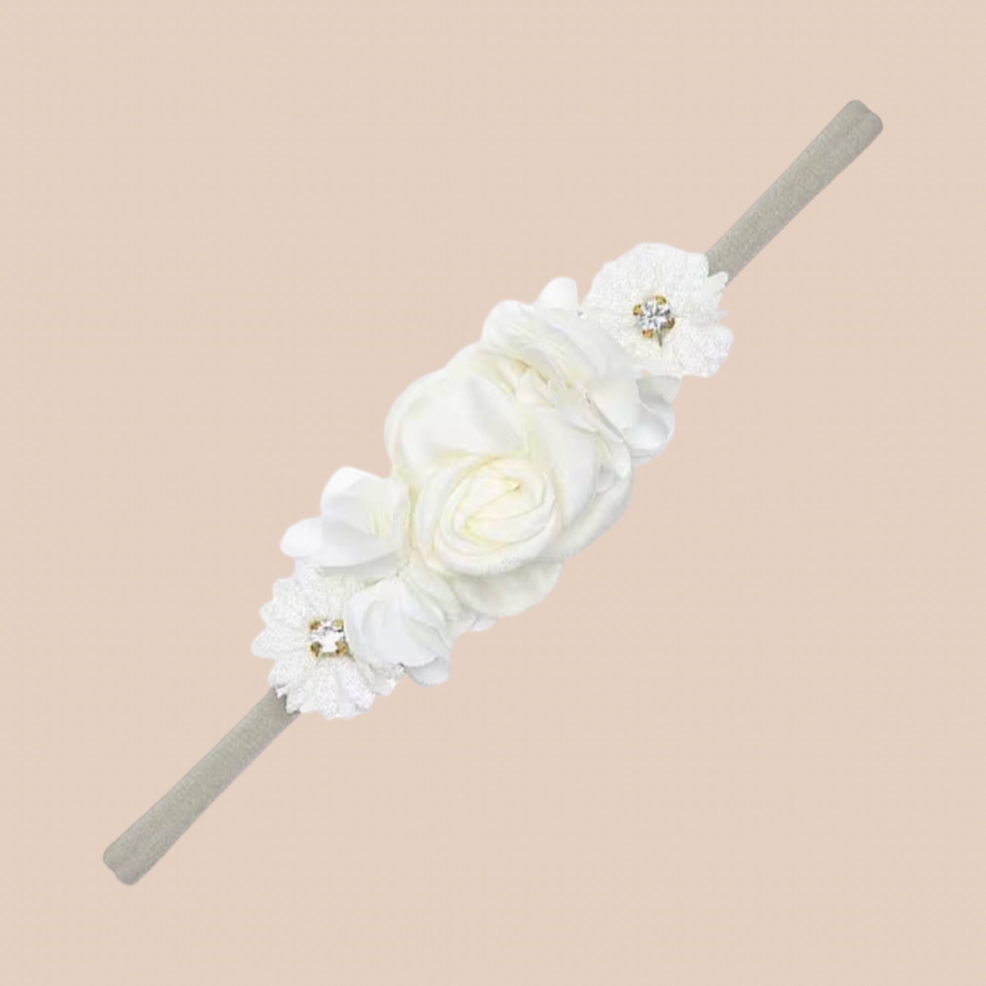 Newborn shoot petite floral baby bow 