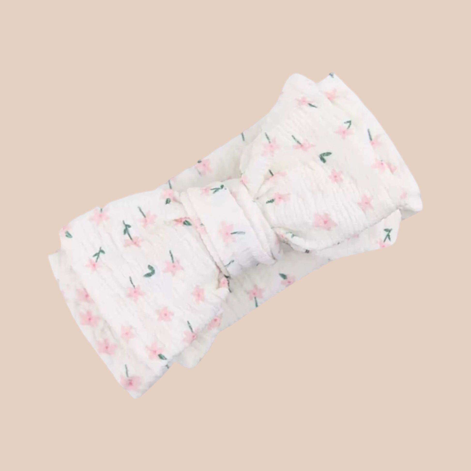 Sweet peony newborn baby bow. Pink floral baby bow headband 