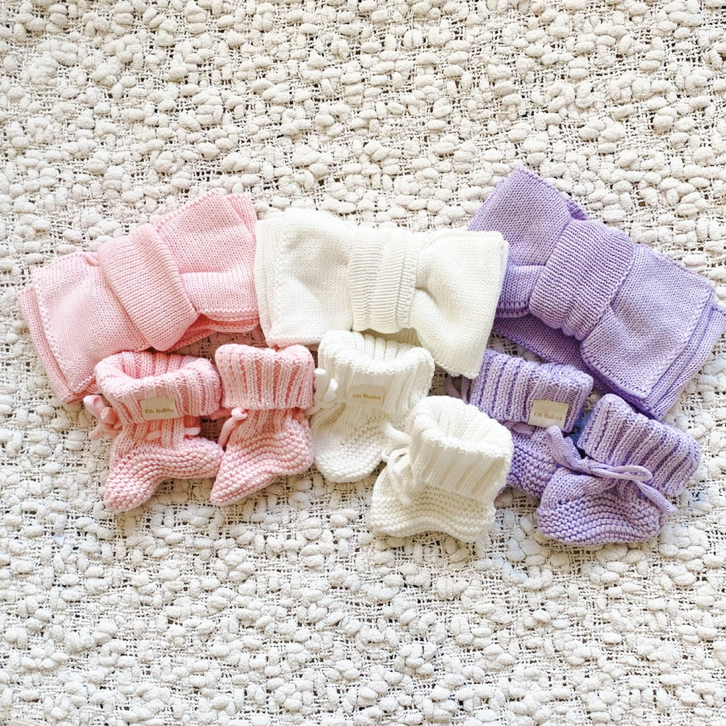 White Knit Booties & Headband Set