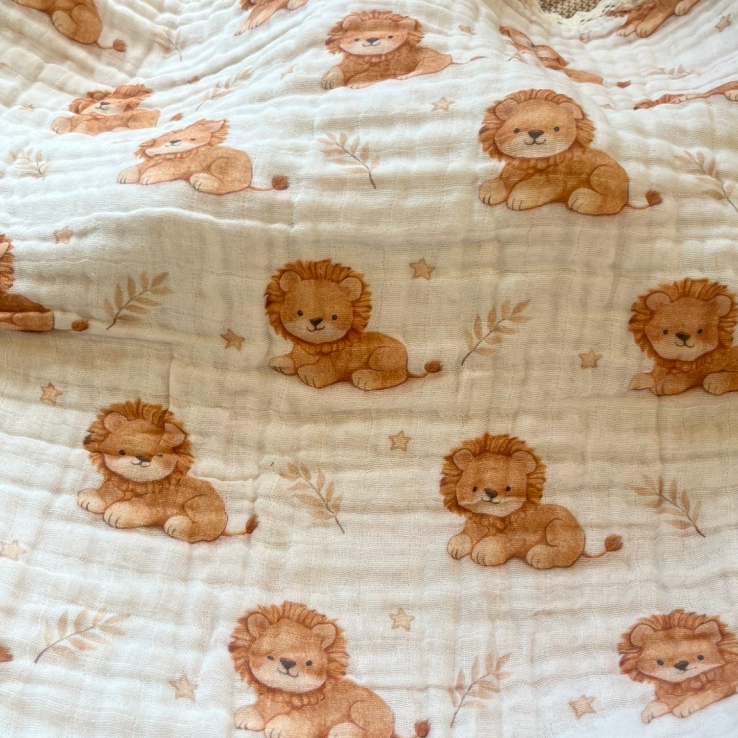 Lion | Lace Collection Gauze Swaddle Blanket