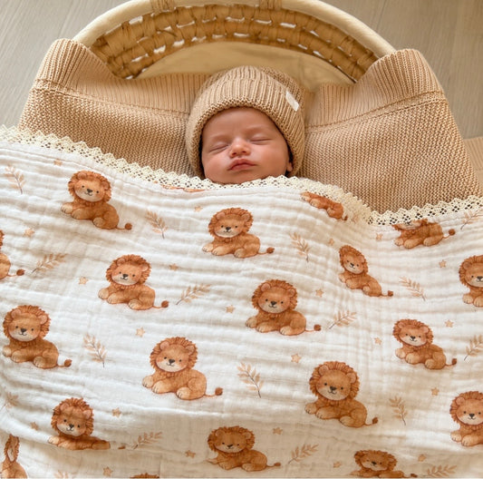 lion swaddle blanket 