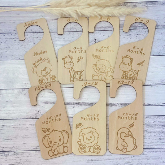 Baby Animal Wooden Wardrobe Dividers