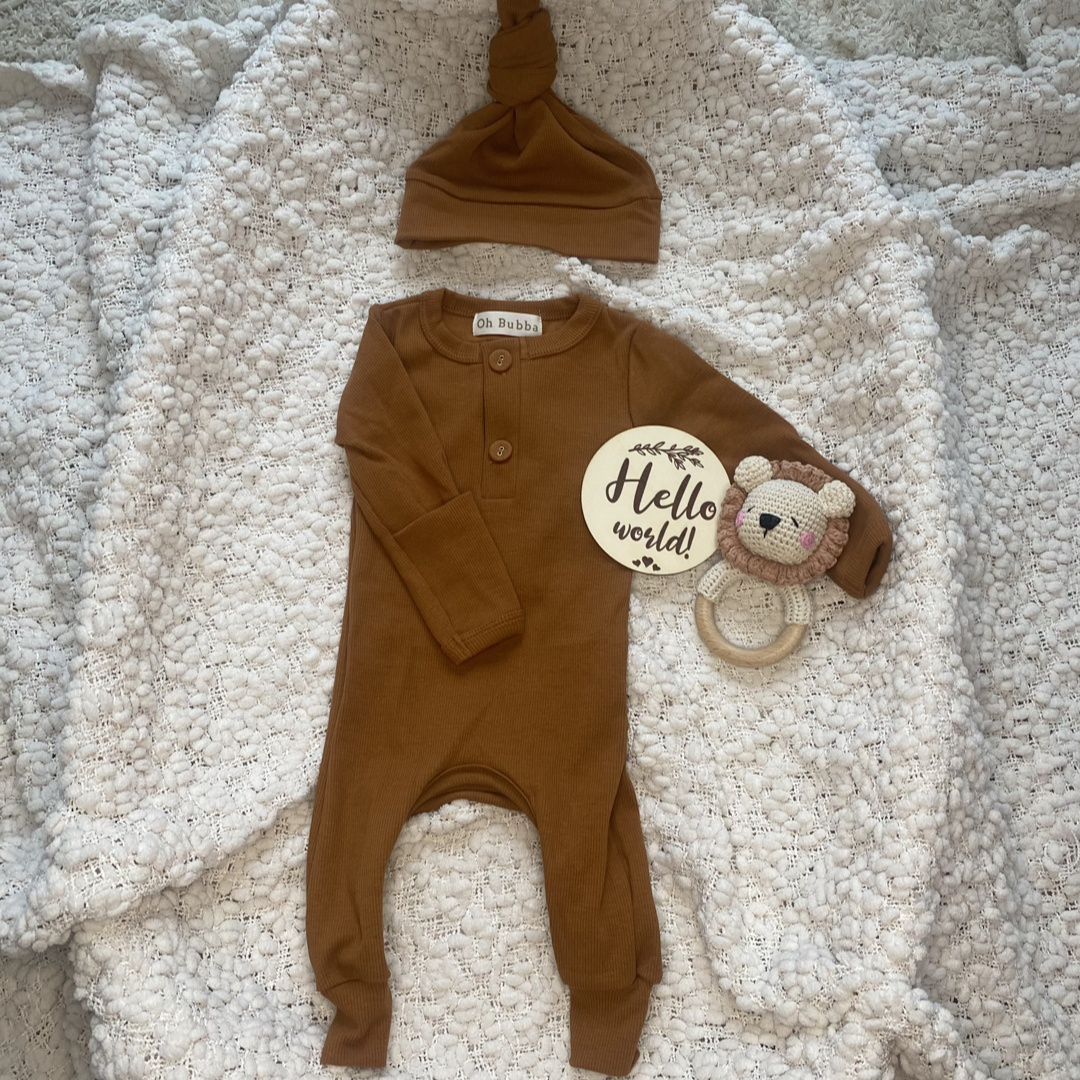 Rust Baby Onesie and Beanie Set – Oh Bubba