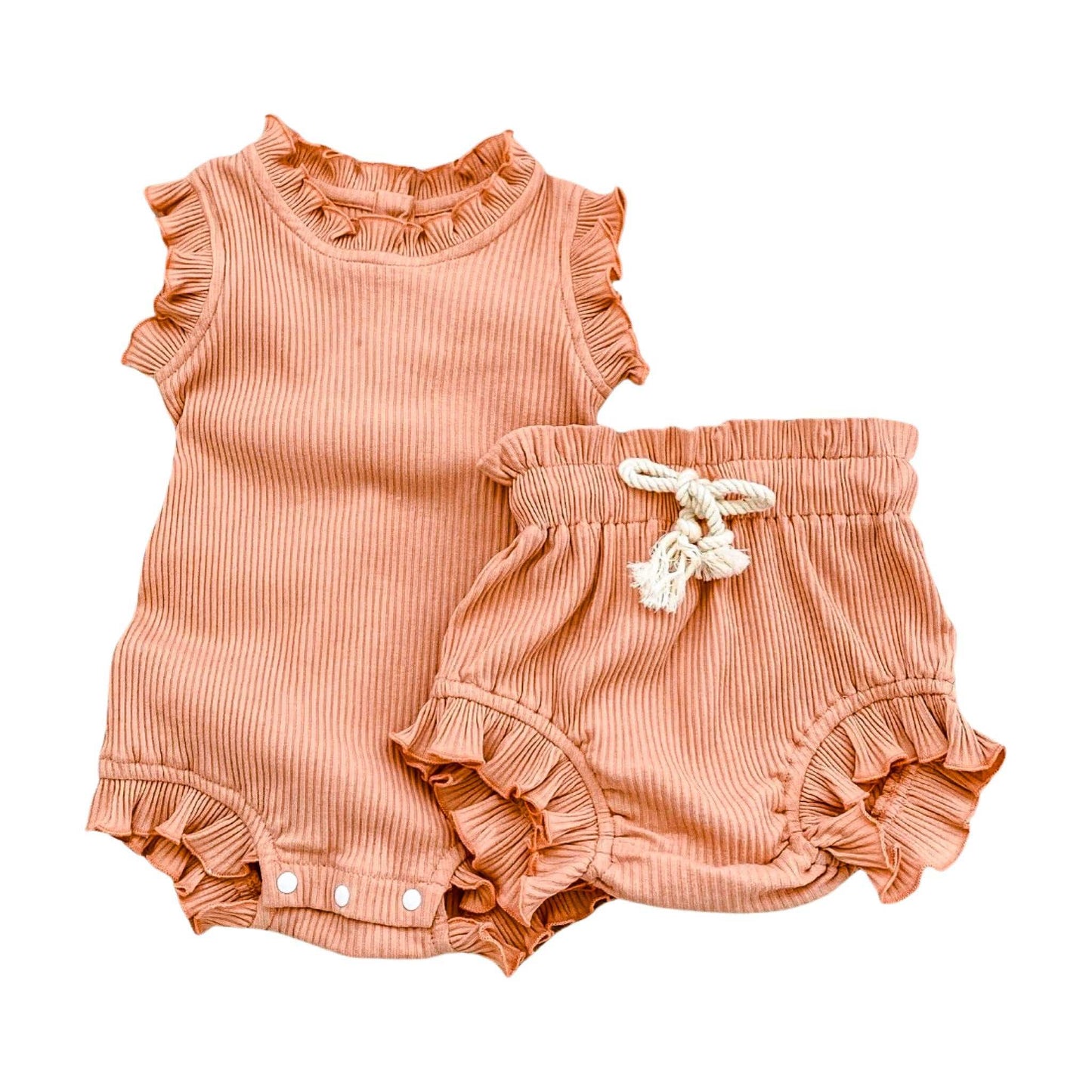 Baby Girl Clothing - Frill Romper and Shorts Set